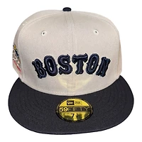 Boston Red Sox Gray and Navy Two Tone 2013 Fall Classic Patch Green UV New Era 59FIFTY Fitted Hat