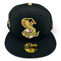 Kissimmee Cobras Black and Gold Houston Astros Patch Gray UV New Era 59FIFTY Fitted Hat