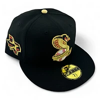 Kissimmee Cobras Black and Gold Houston Astros Patch Gray UV New Era 59FIFTY Fitted Hat