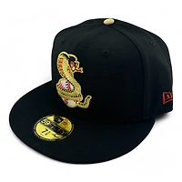 Kissimmee Cobras Black and Gold Houston Astros Patch Gray UV New Era 59FIFTY Fitted Hat