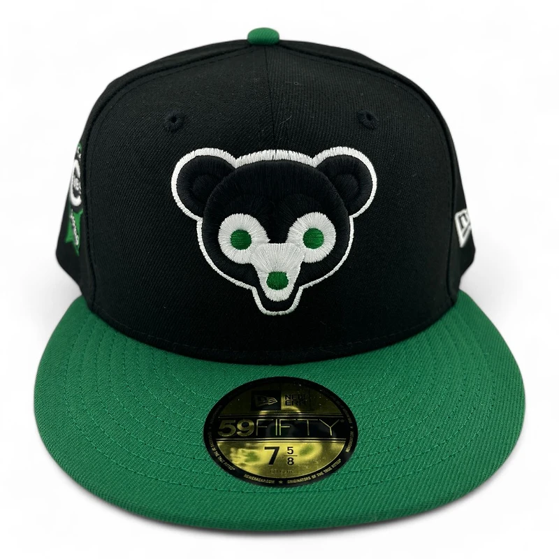 Chicago Cubs Black and Green Two Tone 1969 Patch Gray UV New Era 59FIFTY Fitted Hat