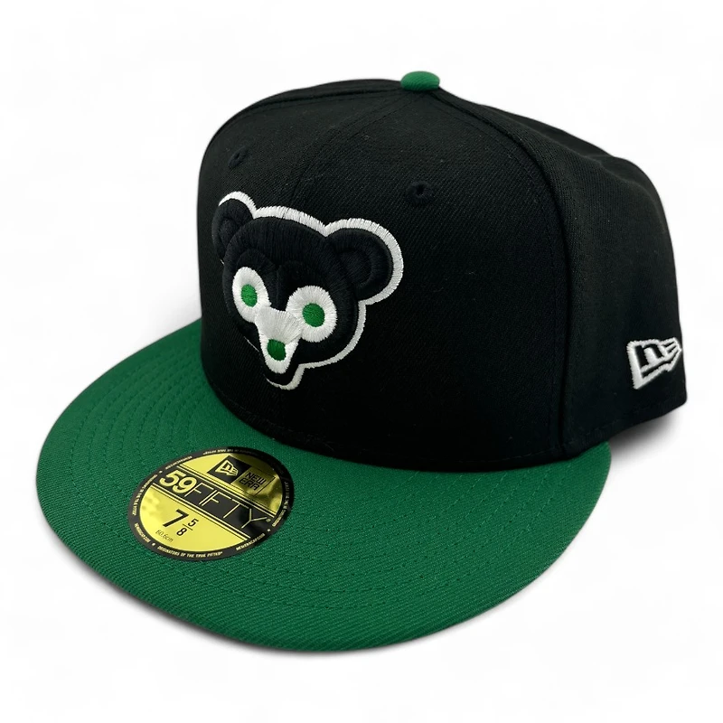 Chicago Cubs Black and Green Two Tone 1969 Patch Gray UV New Era 59FIFTY Fitted Hat