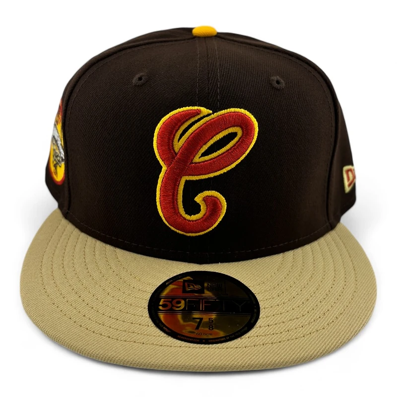 Chicago White Sox Brown and Gold Two Tone Comiskey Park Patch Red UV New Era 59FIFTY Fitted Hat