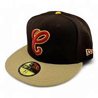 Chicago White Sox Brown and Gold Two Tone Comiskey Park Patch Red UV New Era 59FIFTY Fitted Hat