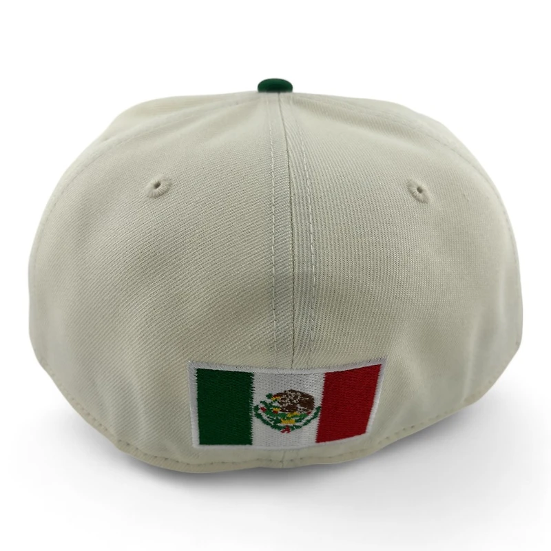 Mexico Chrome and Green Two Tone Flag Patch Red UV New Era 59FIFTY Fitted Hat