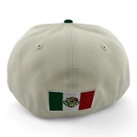 Mexico Chrome and Green Two Tone Flag Patch Red UV New Era 59FIFTY Fitted Hat