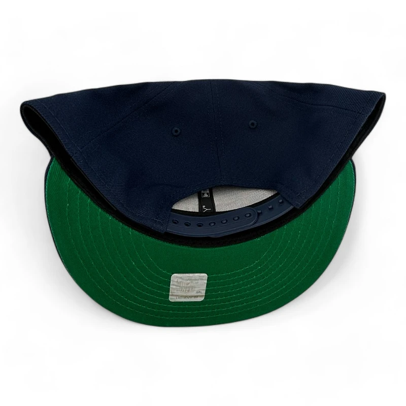 Chicago Bears Navy and Orange Script NFL New Era 9FIFTY Snapback Hat