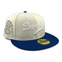Brooklyn Dodgers Chrome and Royal Blue 1942 All Star Game Patch Gray UV New Era 59FIFTY Fitted Hat