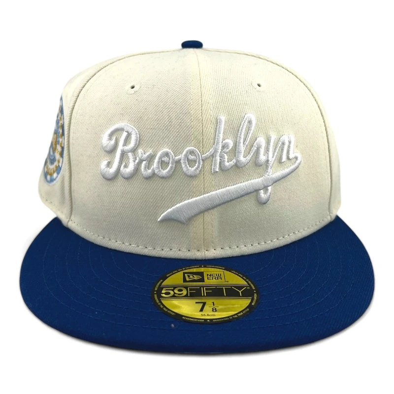 Brooklyn Dodgers Chrome and Royal Blue 1942 All Star Game Patch Gray UV New Era 59FIFTY Fitted Hat