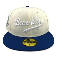 Brooklyn Dodgers Chrome and Royal Blue 1942 All Star Game Patch Gray UV New Era 59FIFTY Fitted Hat