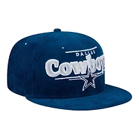 Dallas Cowboys Navy Corudoy NFL New Era 9FIFTY Snapback Hat