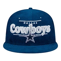 Dallas Cowboys Navy Corudoy NFL New Era 9FIFTY Snapback Hat