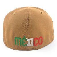 Mexico Brown and Red Flag Patch UV New Era 59FIFTY Fitted Hat