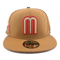 Mexico Brown and Red Flag Patch UV New Era 59FIFTY Fitted Hat