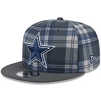 Dallas Cowboys Gray 2024 Sideline Statement Plaid New Era 9FIFTY Snapback Hat