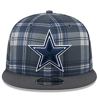 Dallas Cowboys Gray 2024 Sideline Statement Plaid New Era 9FIFTY Snapback Hat