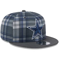 Dallas Cowboys Gray 2024 Sideline Statement Plaid New Era 9FIFTY Snapback Hat