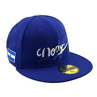 Los Angeles Dodgers Royal Blue Script El Salvador Flag Patch Icy UV 59FIFTY Fitted Hat