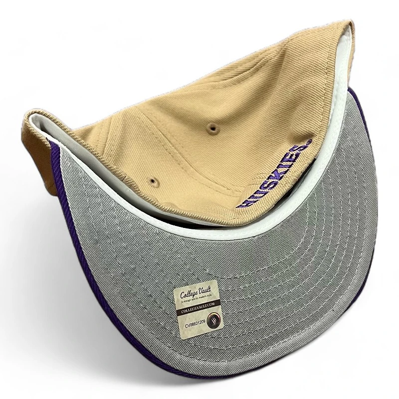 Washington Huskies Camel Brown White Basic Gray UV New Era 59FIFTY Fitted Hat