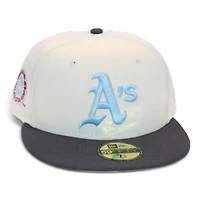 Oakland Athletics Cream and Graphite "Creator Gang Pack 2" 1987 All Star Game Patch Pink UV New Era 59Fifty Fitted Hat