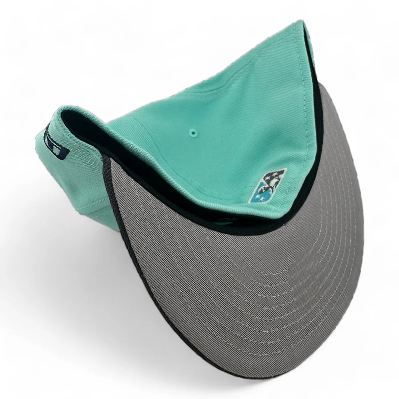 Sugar Land Space Cowboys Teal and Charcoal Gray Pacific Coast League Patch UV New Era 59FIFTY Fitted Hat