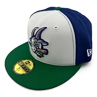 Hartford Yard Goats White Blue and Green All Star Bash Patch Gray UV New Era 59FIFTY Fitted Hat