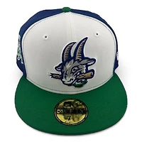Hartford Yard Goats White Blue and Green All Star Bash Patch Gray UV New Era 59FIFTY Fitted Hat