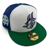 Hartford Yard Goats White Blue and Green All Star Bash Patch Gray UV New Era 59FIFTY Fitted Hat