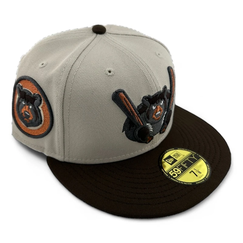 Tennessee Smokies Stone Gray and Brown Circle Smokie Patch Green UV New Era 59FIFTY Fitted Hat