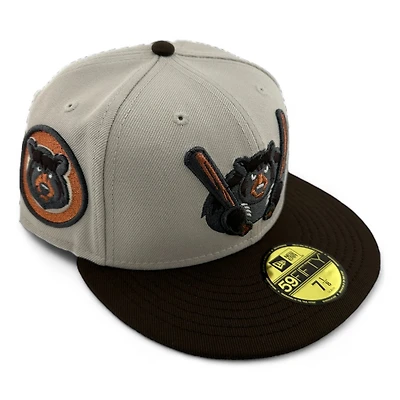 Tennessee Smokies Stone Gray and Brown Circle Smokie Patch Green UV New Era 59FIFTY Fitted Hat