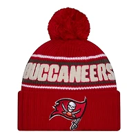 Tampa Bay Buccaneers 2024 NFL Sideline Red Pom Cuffed Knit Beanie Hat