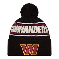 Washington Commanders 2024 NFL Sideline Pom Cuffed Knit Beanie Hat