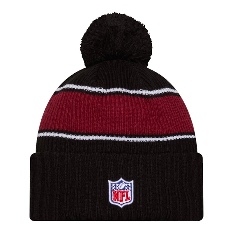 Washington Commanders 2024 NFL Sideline Pom Cuffed Knit Beanie Hat