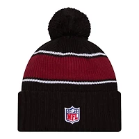 Washington Commanders 2024 NFL Sideline Pom Cuffed Knit Beanie Hat