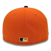 Texas Rangers Orange and Black Final Season Patch Pink UV New Era 59FIFTY Fitted Hat