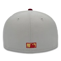 Cleveland Indians Stone and Brown Jacobs Field Patch Gray UV New Era 59FIFTY Fitted Hat