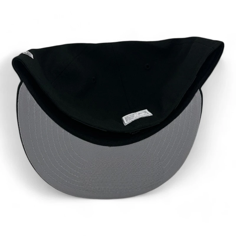 Atlanta Braves Black and Light Blue 150th Anni Patch Gray UV New Era 59FIFTY Fitted Hat