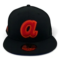 Atlanta Braves Black and Red 40th Anni Patch Royal Blue UV New Era 59FIFTY Fitted Hat