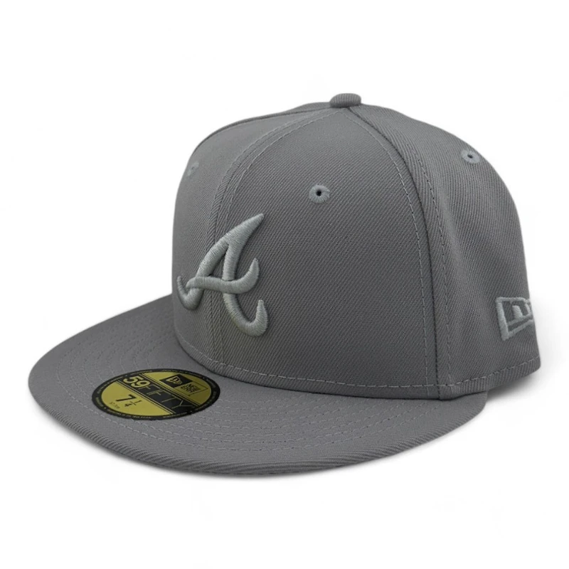 Atlanta Braves Gray on Basic UV New Era 59FIFTY Fitted Hat