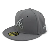 Atlanta Braves Gray on Basic UV New Era 59FIFTY Fitted Hat