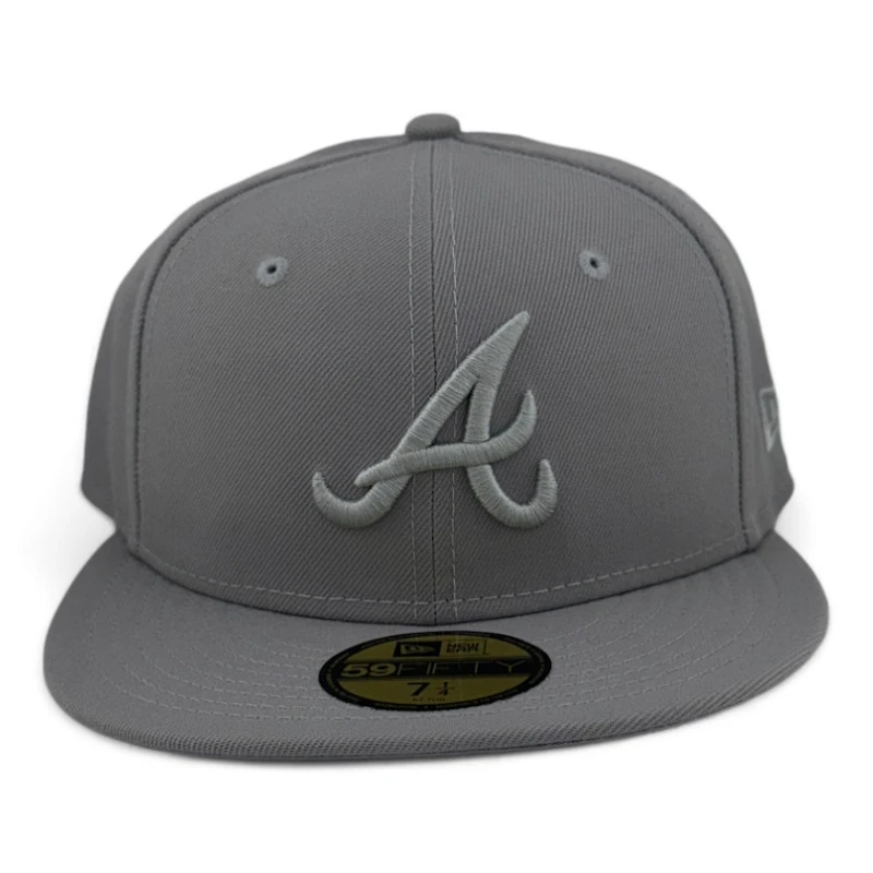 Atlanta Braves Gray on Basic UV New Era 59FIFTY Fitted Hat