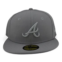 Atlanta Braves Gray on Basic UV New Era 59FIFTY Fitted Hat