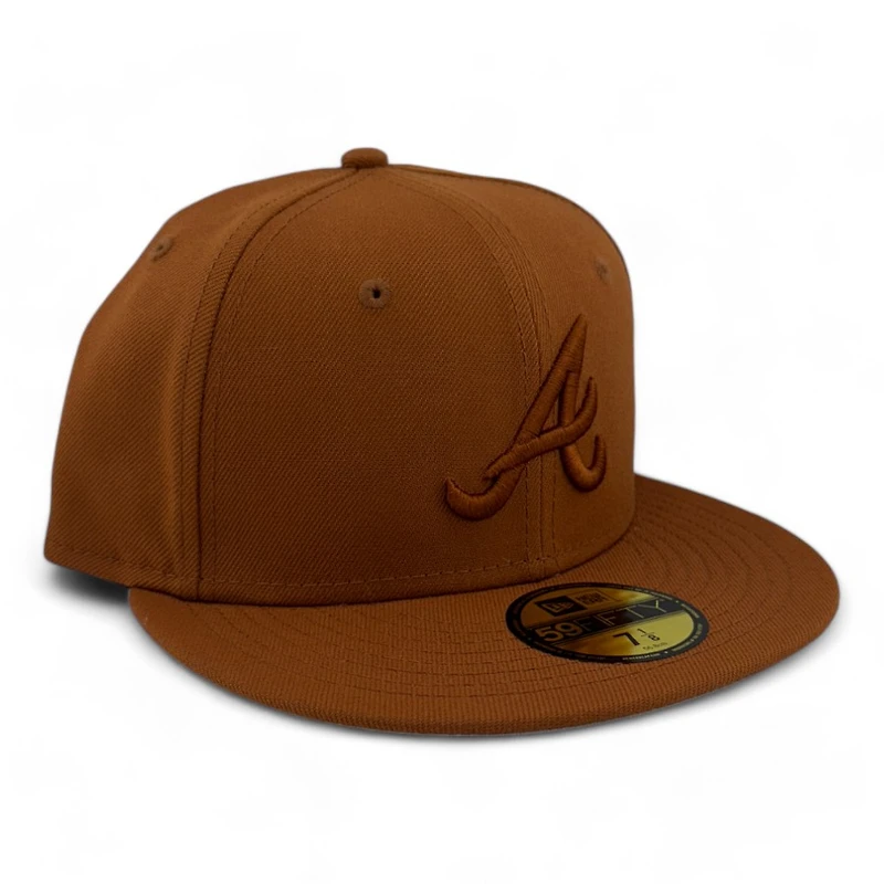 Atlanta Braves Brown on Basic Gray UV New Era 59FIFTY Fitted Hat