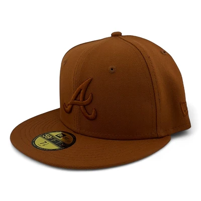 Atlanta Braves Brown on Basic Gray UV New Era 59FIFTY Fitted Hat