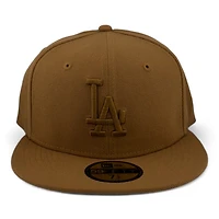 Los Angeles Dodgers Brown on Basic Gray UV New Era 59FIFTY Fitted Hat