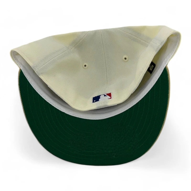 Atlanta Braves Chrome and Tan Script Green UV New Era 59FIFTY Fitted Hat