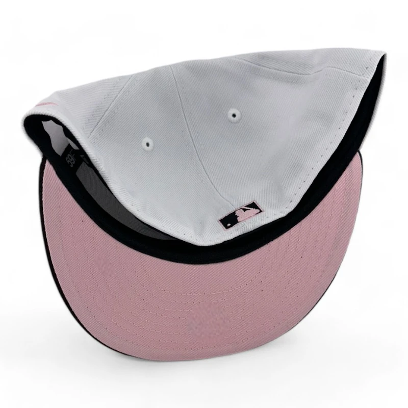 Seattle Mariners White and Brown 30th Anni Patch Light Pink UV New Era 59FIFTY Fitted Hat