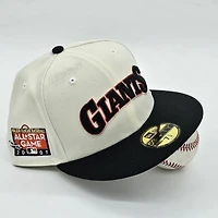 San Francisco Giants Chrome and Black Leon the Lab 2007 ASG Patch Gray UV 59FIFTY Fitted Hat