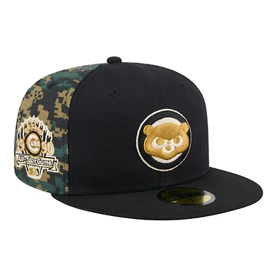Chicago Cubs Black and Digi Camo 1990 ASg Patch Gray UV New Era 59FIFTY Fitted Hat