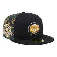 Chicago Cubs Black and Digi Camo 1990 ASg Patch Gray UV New Era 59FIFTY Fitted Hat